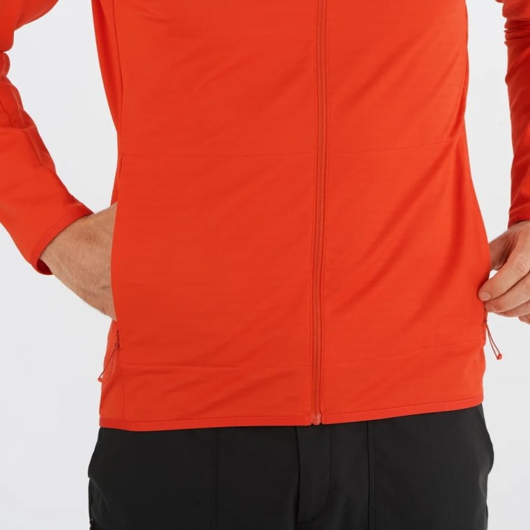 Orange Salomon Essential Lightwarm Full Zip Men's Jackets | PH 61927L